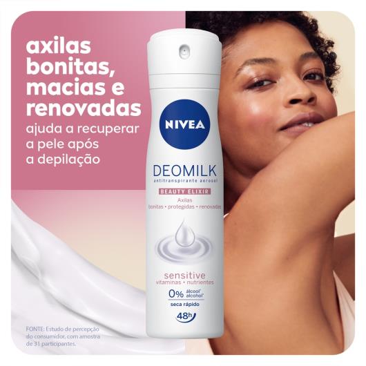 Desodorante Antitranspirante Aerosol NIVEA Deomilk Sensitive 150ml - Imagem em destaque