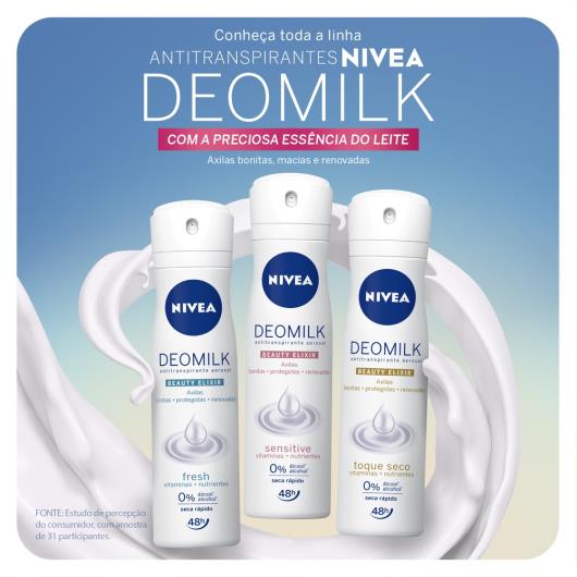 Desodorante Antitranspirante Aerosol NIVEA Deomilk Sensitive 150ml - Imagem em destaque