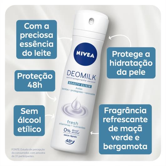 Desodorante Nivea deomilk fresh Aerosol - 150ml - Imagem em destaque