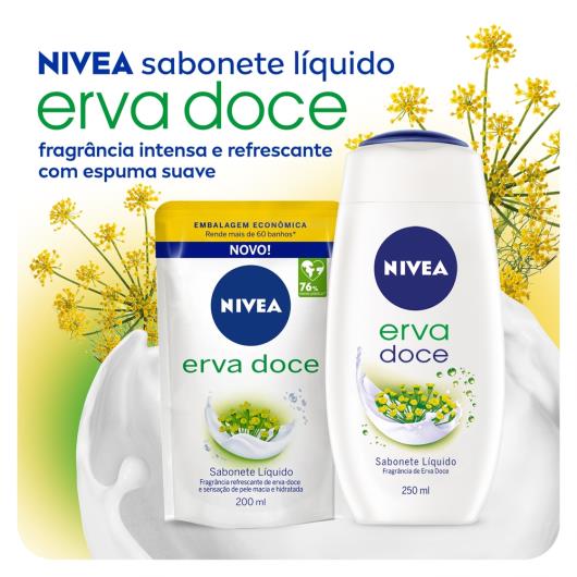 Sabonete líquido Nivea erva doce Refil - 200ml - Imagem em destaque