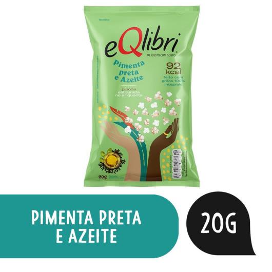 Pipoca Pronta Pimenta-Preta E Azeite Eqlibri Pacote 20G - Imagem em destaque