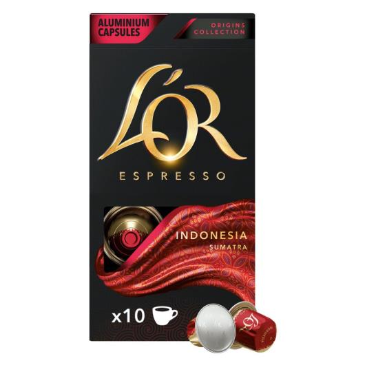 Café em Cápsula Torrado e Moído Espresso Indonésia L'or Origins Collection Caixa 10 Unidades - Imagem em destaque