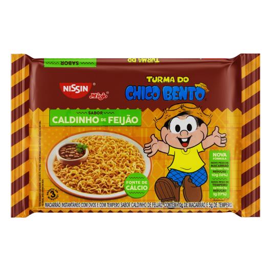 Macarrão Instantâneo Caldinho de Feijão Turma do Chico Bento Nissin Miojo Pacote 75g - Imagem em destaque