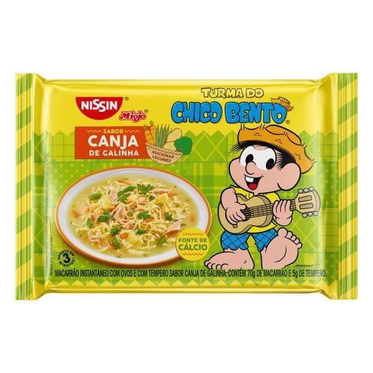 Macarrão Instantâneo Lámen Canja de Galinha Turma do Chico Bento Nissin Miojo Pacote 75g - Imagem em destaque