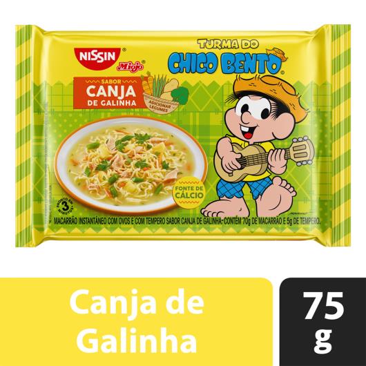 Macarrão Instantâneo Lámen Canja de Galinha Turma do Chico Bento Nissin Miojo Pacote 75g - Imagem em destaque