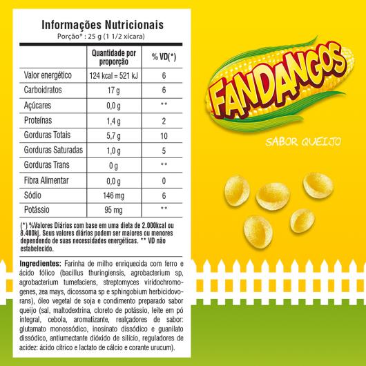 Salgadinho De Milho Queijo Elma Chips Fandangos Pacote 45G - Imagem em destaque