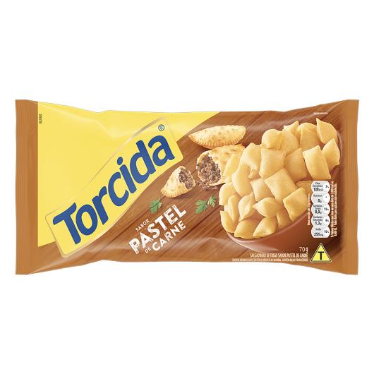 Salgadinho De Trigo Pastel De Carne Torcida Petisco De Boteco Pacote 70G - Imagem em destaque