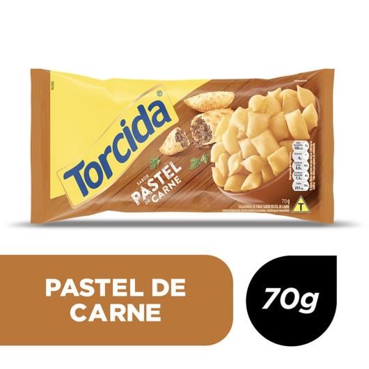 Salgadinho De Trigo Pastel De Carne Torcida Petisco De Boteco Pacote 70G - Imagem em destaque