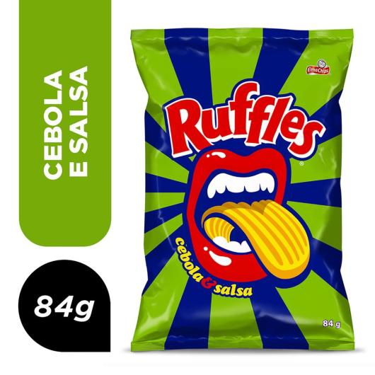Batata Frita Ondulada Cebola E Salsa Elma Chips Ruffles Pacote 84G - Imagem em destaque