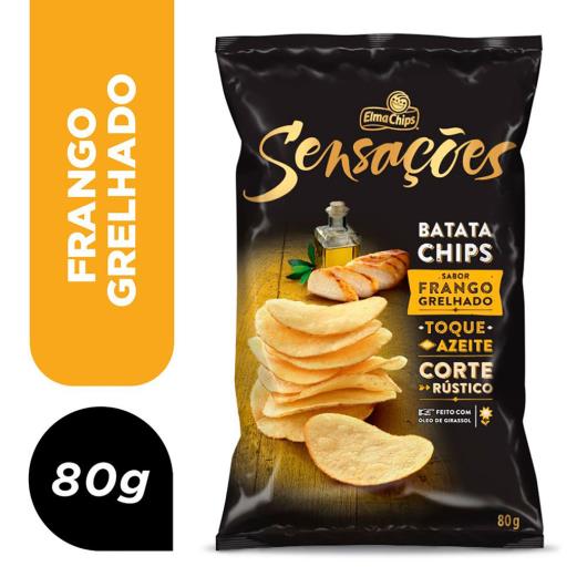 Batata Frita Lisa Sensações Frango Grelhado Elma Chips Pacote 80G - Imagem em destaque