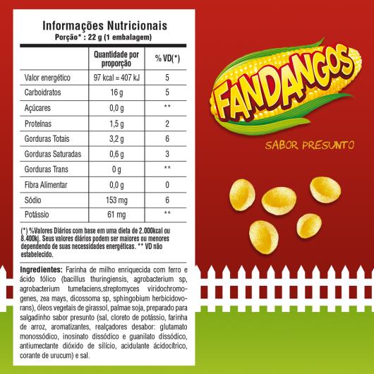 Salgadinho De Milho Presunto Elma Chips Fandangos Pacote 45G - Imagem em destaque