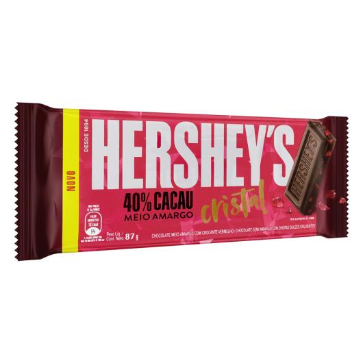 Chocolate Meio Amargo 40% Cacau Cristal Hershey's Pacote 87g - Imagem em destaque