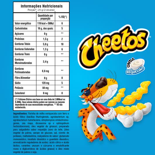 Salgadinho De Milho Onda Requeijão Elma Chips Cheetos Pacote 140G - Imagem em destaque