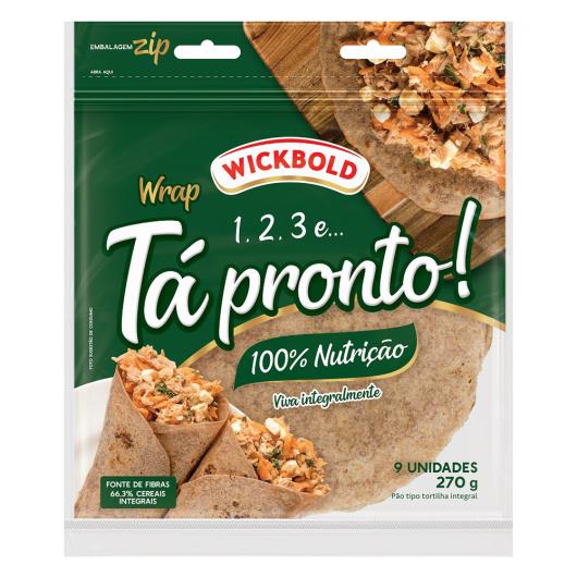 Pão Tortilha 100% Nutrição Wickbold Wrap Tá Pronto 270g - Imagem em destaque