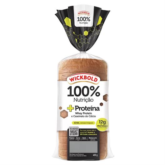 Pão Wickbold 100% Nutrição + Proteína Whey Protein 400g - Imagem em destaque