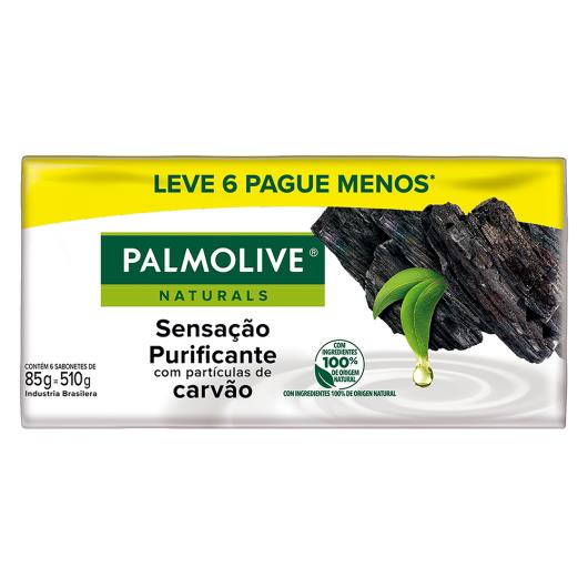 Sabonete Palmolive Naturals Sensação purificante carvão Leve 6uns Pague Menos - 510g - Imagem em destaque