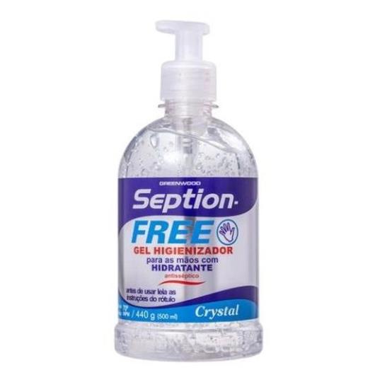 Gel Higienizador Seption Free para mãos crystal 500ml - Imagem em destaque