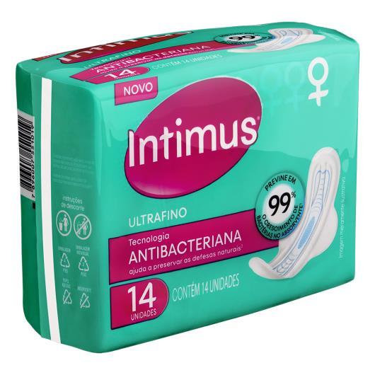 Absorvente com Abas Antibacteriano Ultrafino Intimus Pacote 14 Unids - Imagem em destaque