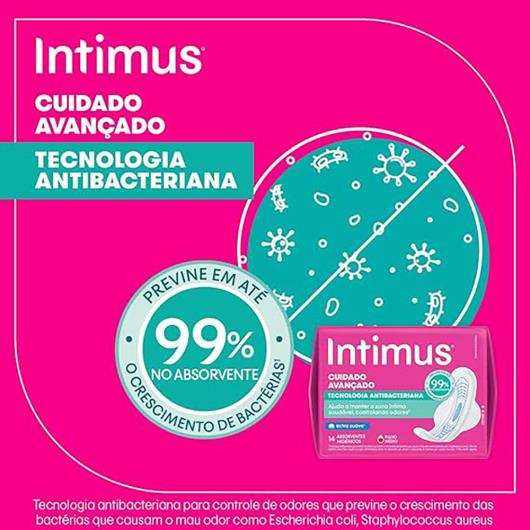 Absorvente com Abas Antibacteriano Ultrafino Intimus Pacote 14 Unidades - Imagem em destaque