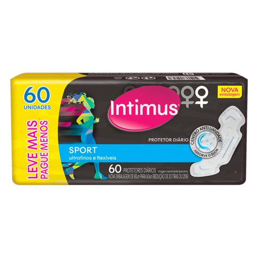 Protetor Diário Intimus sport 60 unidades Leve Mais Pague Menos - unidade - Imagem em destaque
