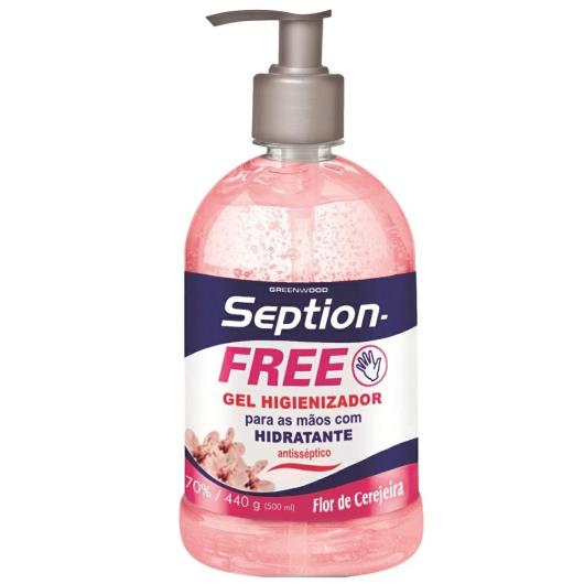 Gel Higienizador Seption Free para mãos flores de cerejeira 500ml - Imagem em destaque