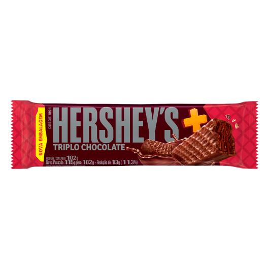 Wafer Hershey's + triplo chocolate 102g - Imagem em destaque