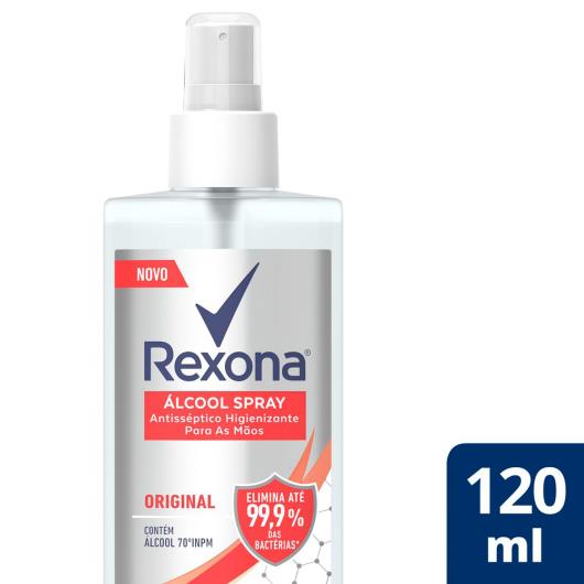 Álcool Rexona higienizador antisséptico 70º Spray - 120ml - Imagem em destaque