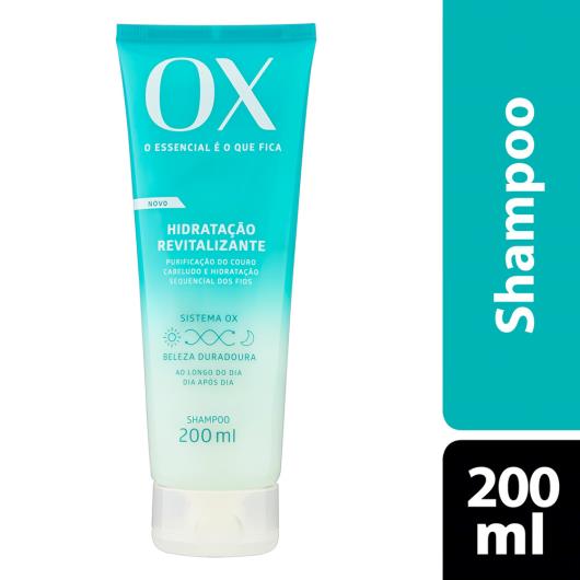 Shampoo OX Cosméticos Hidratação Revitalizante Bisnaga 200ml - Imagem em destaque