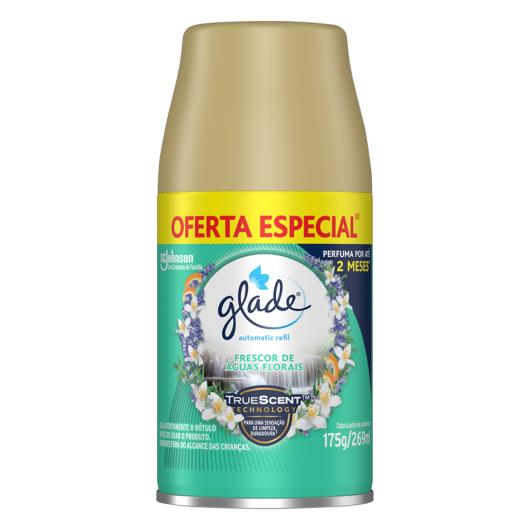 Odorizador de Ambiente Frescor de Águas Florais Glade Automatic Frasco 269ml Spray Refil - Imagem em destaque
