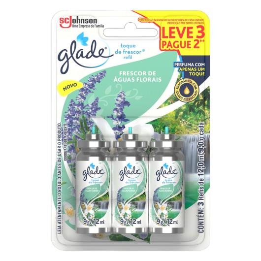 Desodorizador Glade Toque de Frescor Refil Frescor de Águas Florais Leve 3 Pague 2 12ml - Imagem em destaque