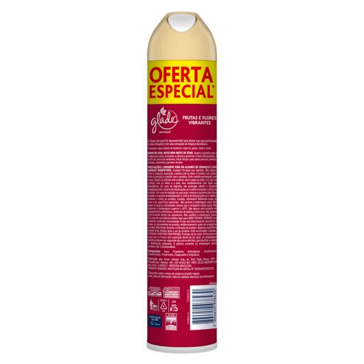 Odorizador de Ambiente Aerossol Frutas e Flores Vibrantes Glade Frasco 360ml Spray - Imagem em destaque