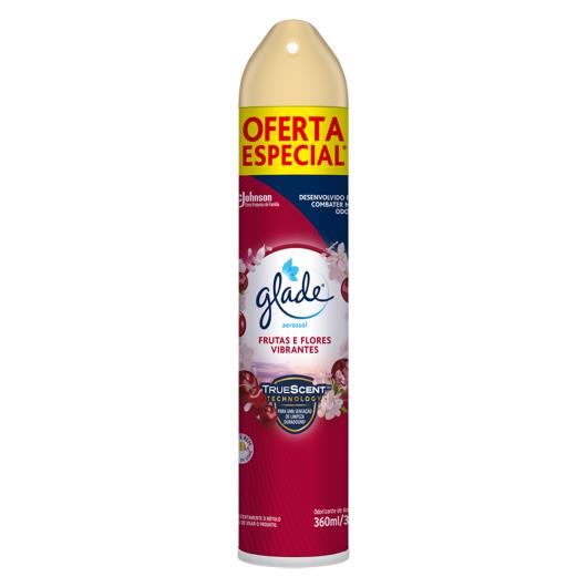 Odorizador de Ambiente Aerossol Frutas e Flores Vibrantes Glade Frasco 360ml Spray - Imagem em destaque