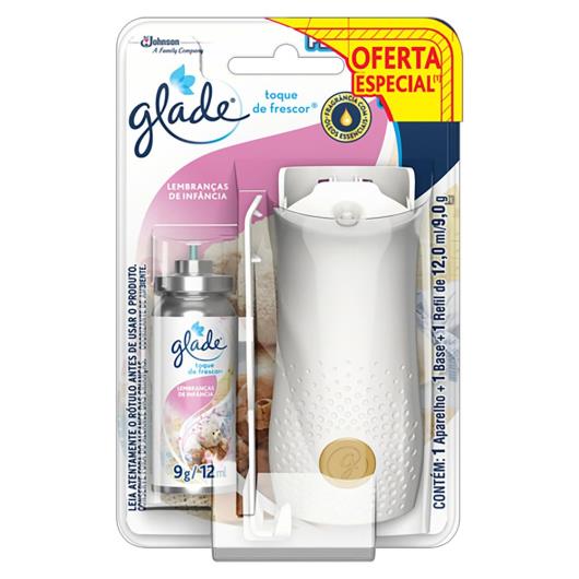 Desodorizador Glade Toque de Frescor Aparelho + Refil Lembrança de Infância Oferta Especial 12ml - Imagem em destaque