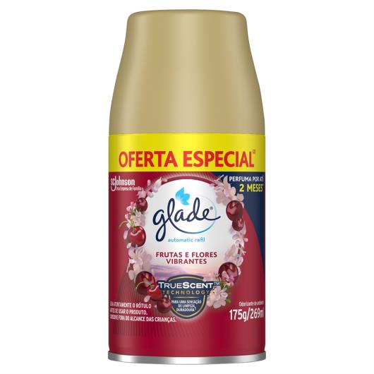 Odorizador de Ambiente Frutas e Flores Vibrantes Glade Automatic Frasco 269ml Refil Oferta Especial - Imagem em destaque