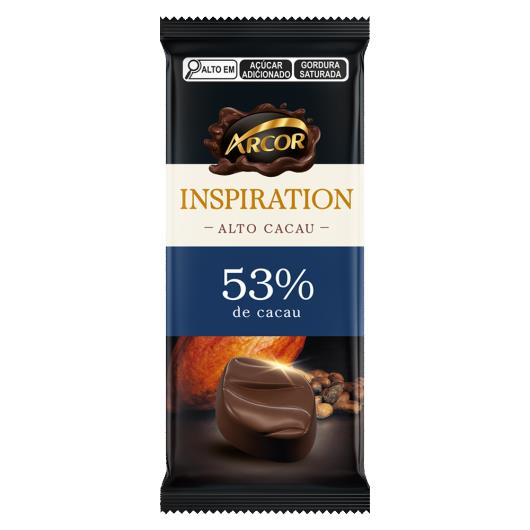 Chocolate Amargo 53% Cacau Arcor Inspiration Pacote 80g - Imagem em destaque