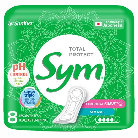 Absorvente sem Abas Suave Sym Total Protect Pacote 8 Unidades - Imagem em destaque