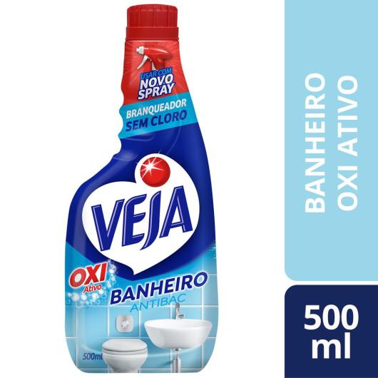 Limpador Spray Anti Bac Veja Banheiro Oxi 500ml Refil - Imagem em destaque