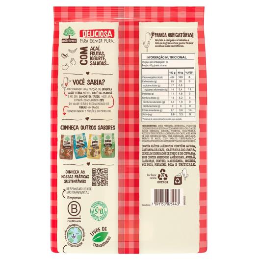 Granola tradicional com casatanha brasileira Mãe Terra 800g - Imagem em destaque