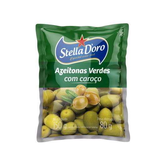Azeitona verde Stella D'Oro com caroço sachê 80g - Imagem em destaque