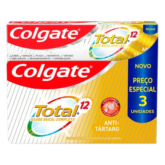 3 Creme Dental Colgate total 12 anti tártaro 270g - Imagem em destaque