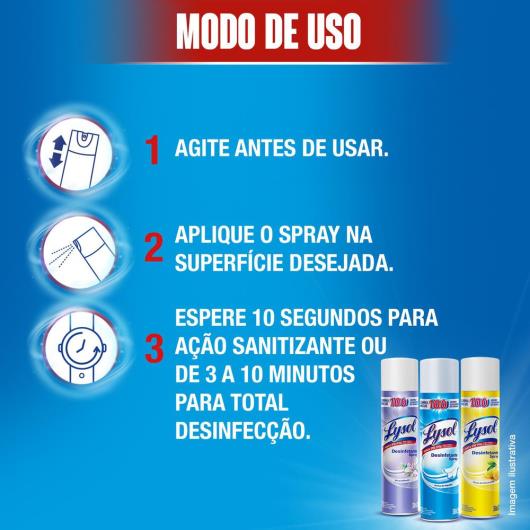 Desinfetante Spray Lysol - Pureza do Algodão 295g - Imagem em destaque