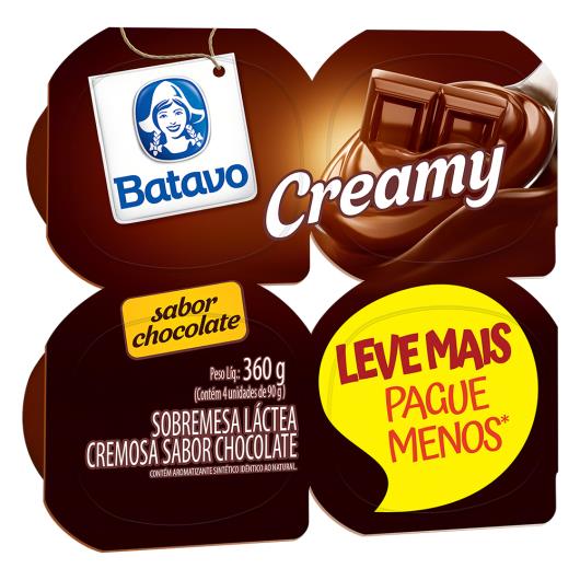 Sobremesa Lactéa Batavo creme chocolate L+P- 360g - Imagem em destaque