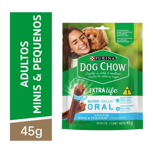 NESTLÉ® PURINA® DOG CHOW® Saúde Oral® Petisco para Cães Adultos Minis & Pequenos 45g - Imagem em destaque