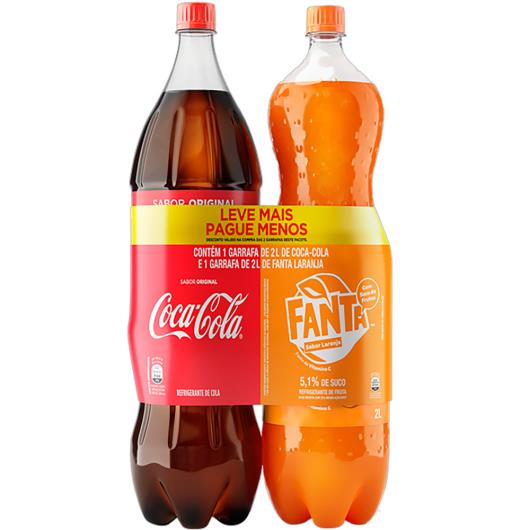 Refrigerante Coca-Cola Original pet 2L + Fanta Laranja pet 2L - Imagem em destaque