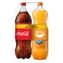 Refrigerante Coca-Cola Original pet 2L + Fanta Laranja pet 2L