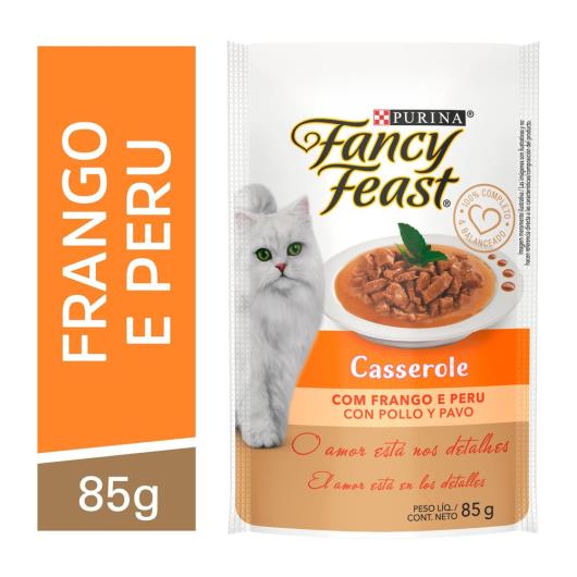 Alimento para Gatos Adultos Casserole com Frango e Peru Purina Fancy Feast Sachê 85g - Imagem em destaque