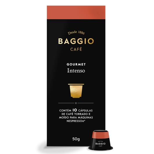 Café em Cápsula Torrado e Moído Intenso Baggio Caixa 50g 10 Unidades - Imagem em destaque