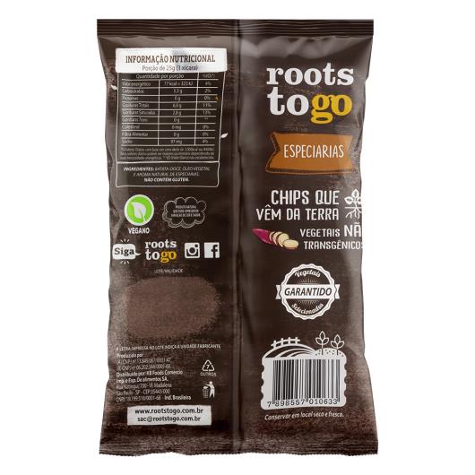 Chips de Batata-Doce Especiarias Roots To Go Pacote 45g - Imagem em destaque