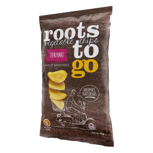 Chips de Batata-Doce Teriyaki Roots To Go Pacote 45g - Imagem em destaque