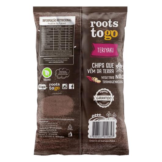Chips de Batata-Doce Teriyaki Roots To Go Pacote 45g - Imagem em destaque